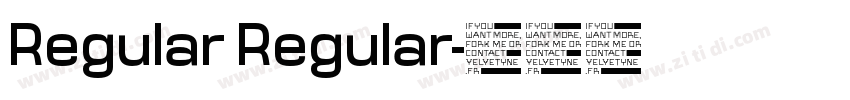 Regular Regular字体转换